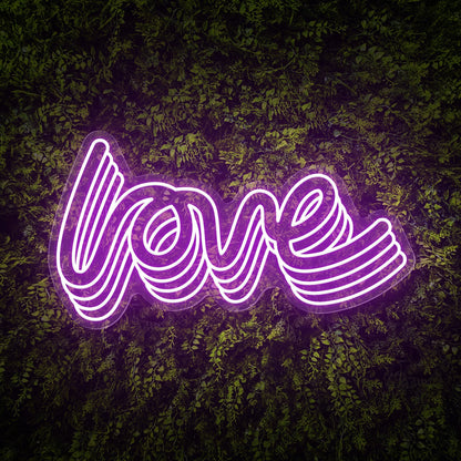 Polychrome "love" Word Neon Sign