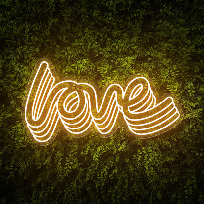 Polychrome "love" Word Neon Sign
