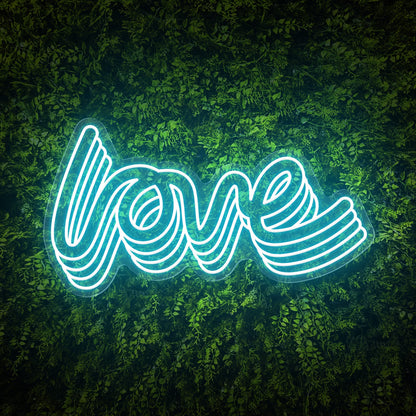 Polychrome "love" Word Neon Sign