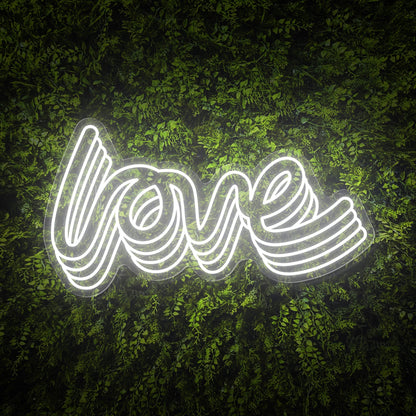 Polychrome "love" Word Neon Sign