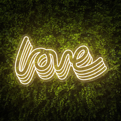 Polychrome "love" Word Neon Sign