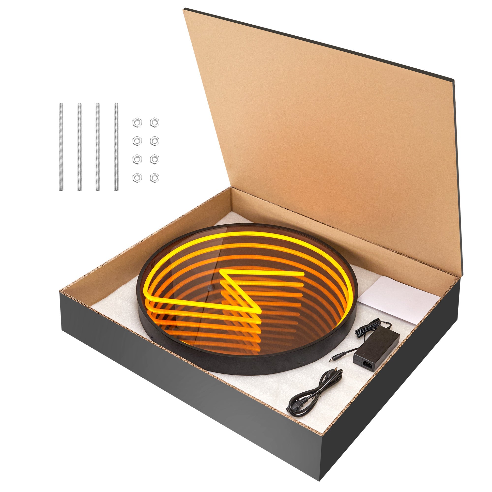 "Love" Word Heart Shape Infinity Mirror LED Sign